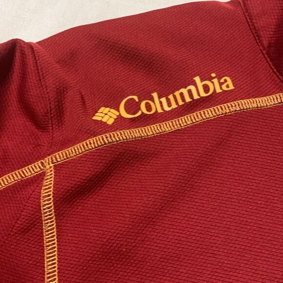 Columbia Golf Size Small Burgundy quarter zip Athletic Jacket - Picture 6 of 7
